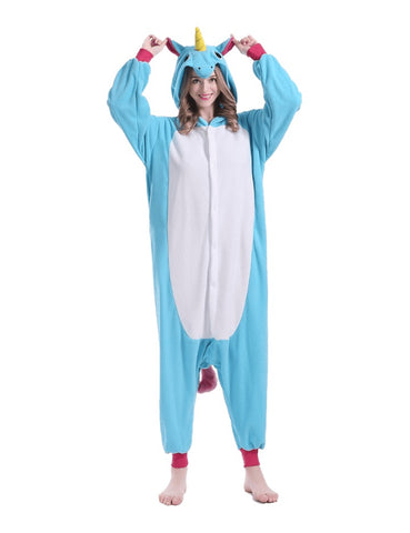 combinaison pyjama licorne bleue