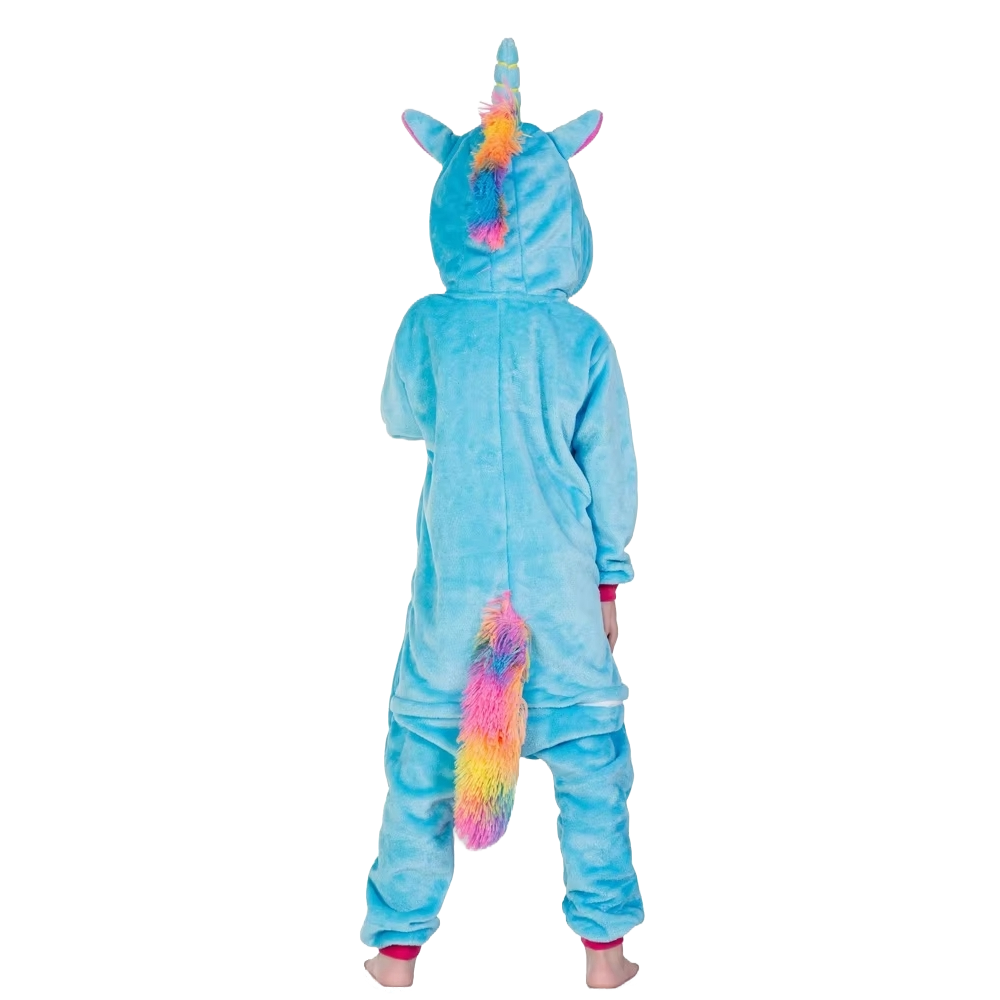 combinaison pyjama licorne bleue garçon