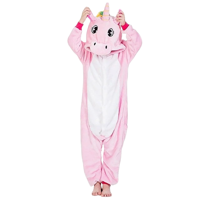 combinaison pyjama licorne rose enfant