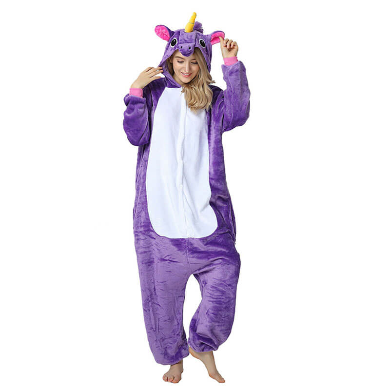 combinaison pyjama licorne violette