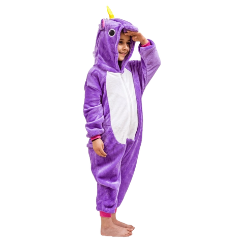 combinaison pyjama licorne violette enfant