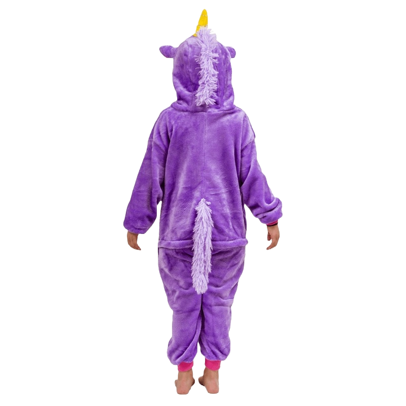 combinaison pyjama licorne violette fille