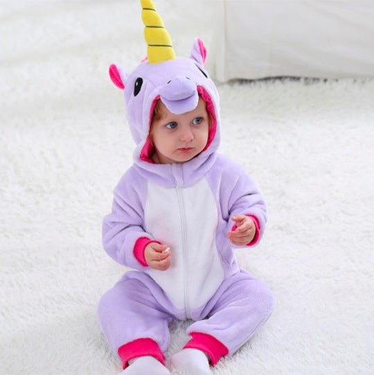 pyjama combinaison licorne violette bébé