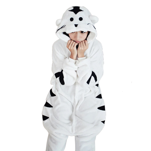 combinaison pyjama tigre blanc