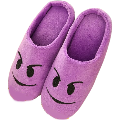 pantoufles emoji méchant